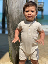 Load image into Gallery viewer, Camborne Beige Henley Romper
