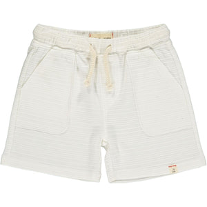 White Cotton Drawstring Shorts