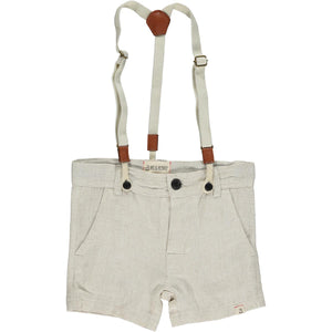 Baby Cream Suspender Shorts