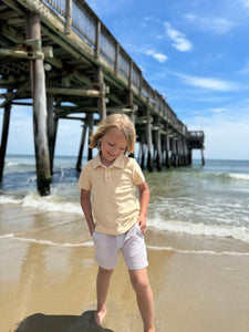 Brown/White Seersucker Shorts