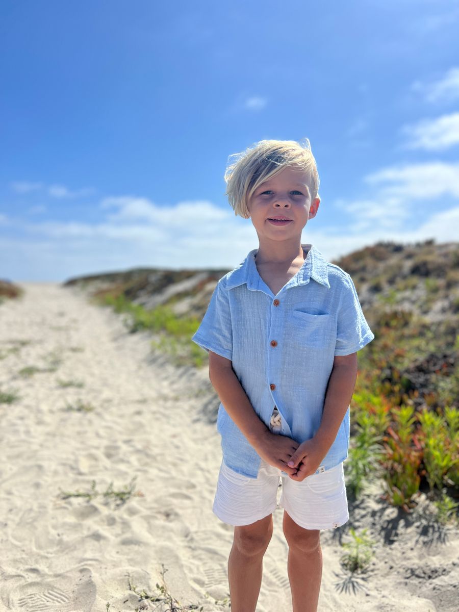 White Cotton Drawstring Shorts