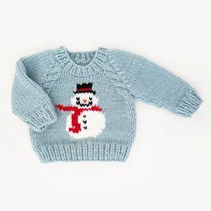 Snowman Knit Crewneck Sweater