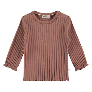 Wood Ribbed Long Sleeve Tee