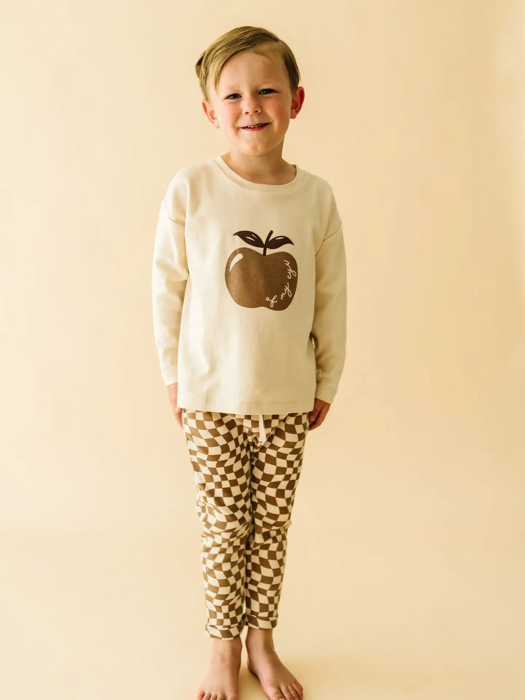 Organic Long Sleeve Tee & Pant Set - Apple Of My Eye