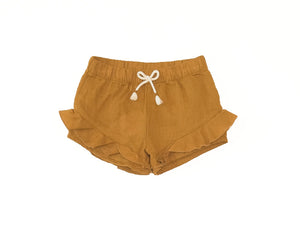 Ruffle Linen Shorts