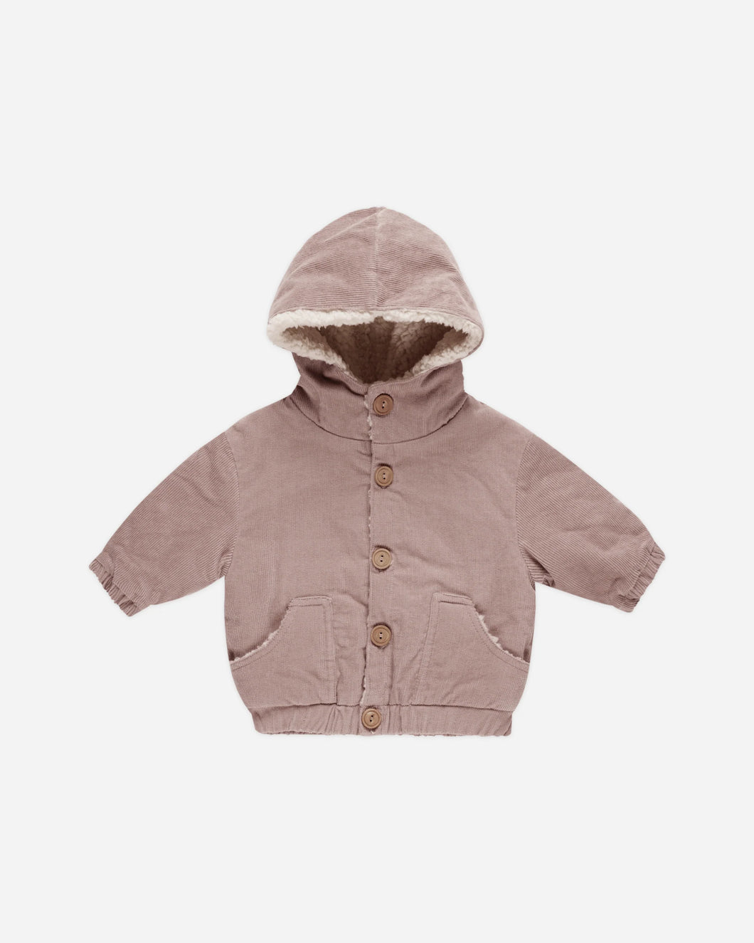 Latte Corduroy Hooded Jacket