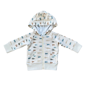 Boys Retro Flag Hooded Jacket