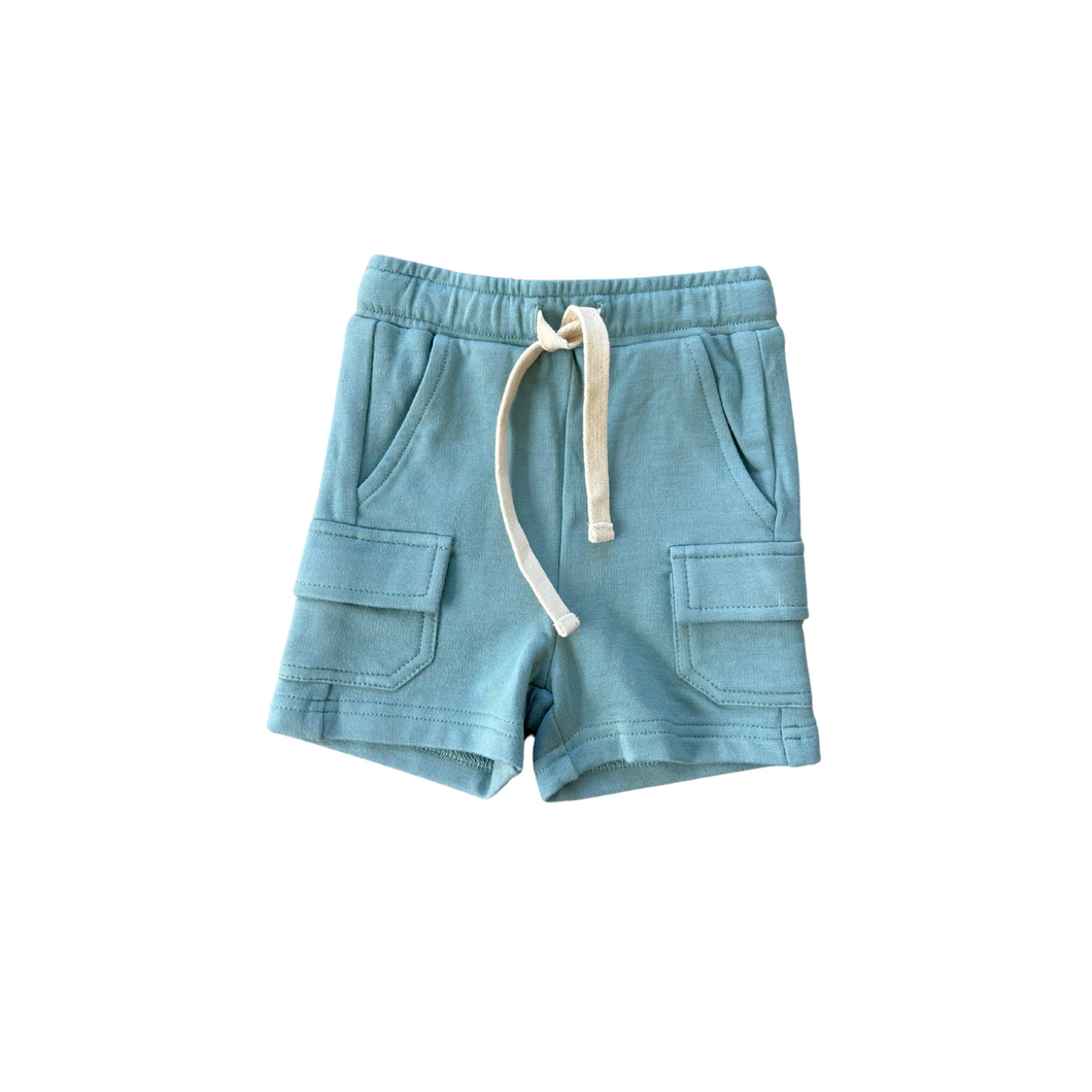 Teal Cargo Shorts